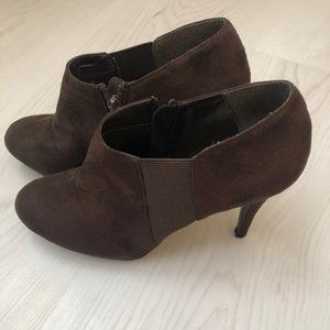 Impo "Tori" Bootie Heels in Brown